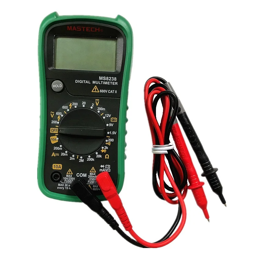 MASTECH MS8238 600V 10A цифровой универсальный измеритель карманный цифровой бытовой Высокоточный цифровой дисплей