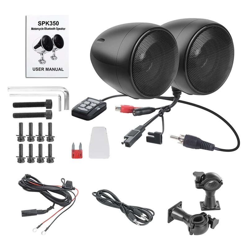 SPK350 4 дюйма водонепроницаемый мотоцикл ATV Bluetooth динамик с 300 Вт - Цена: 6 702,11 руб.