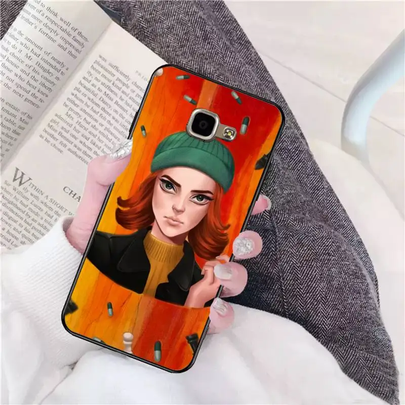 

LJHYDFCNB The Queen's Gambit Black Soft Phone Case For Samsung A 9 10 20 30 40 M20 S 30 31 J5(2015) J5prime 6 7 Plus