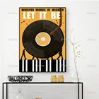 Пианино виниловый фонограф запись шепот слова мудрости пусть это будет плакат настенные художественные принты домашний декор холст плавающая рамка