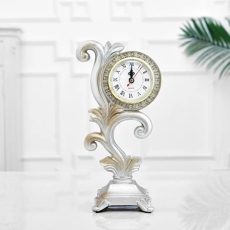 

Simple Needle Desk Art Clock Roman Numerals Silent Movement Desk Clock Luxury Creative Reloj De Mesa Room Decoration BW50ZZ