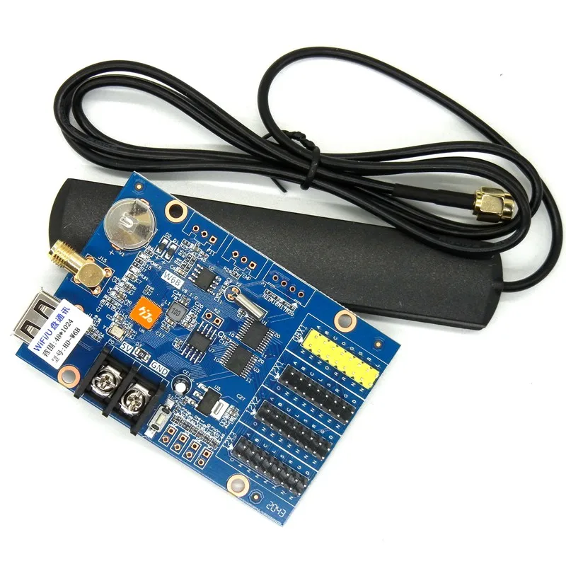 HD-W6B Wifi + USB СВЕТОДИОДНАЯ карта управления 1024*48 пикселей Беспроводная одноцветная