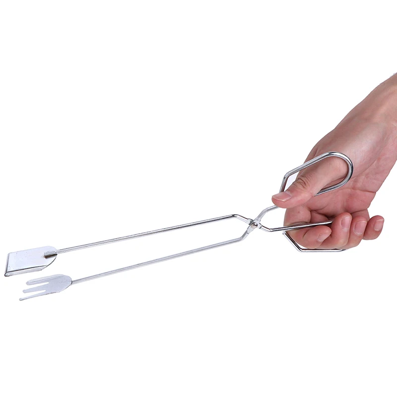 1pc Stainless Steel Grilled Food Clip Scissors Type BBQ Tongs Tools Barbecue kitchen Accessories | Дом и сад