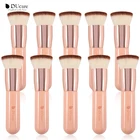 DUcare, плоская топовая кисть кабуки, 2310 шт, синтетические Профессиональные кисти для макияжа, набор минеральных инструментов для смешивания жидкостей