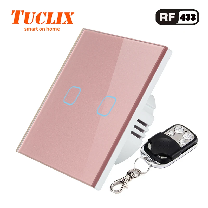 TUCLIX EU/UK 2 gang 1 way дистанционное управление сенсорный выключатель настенный