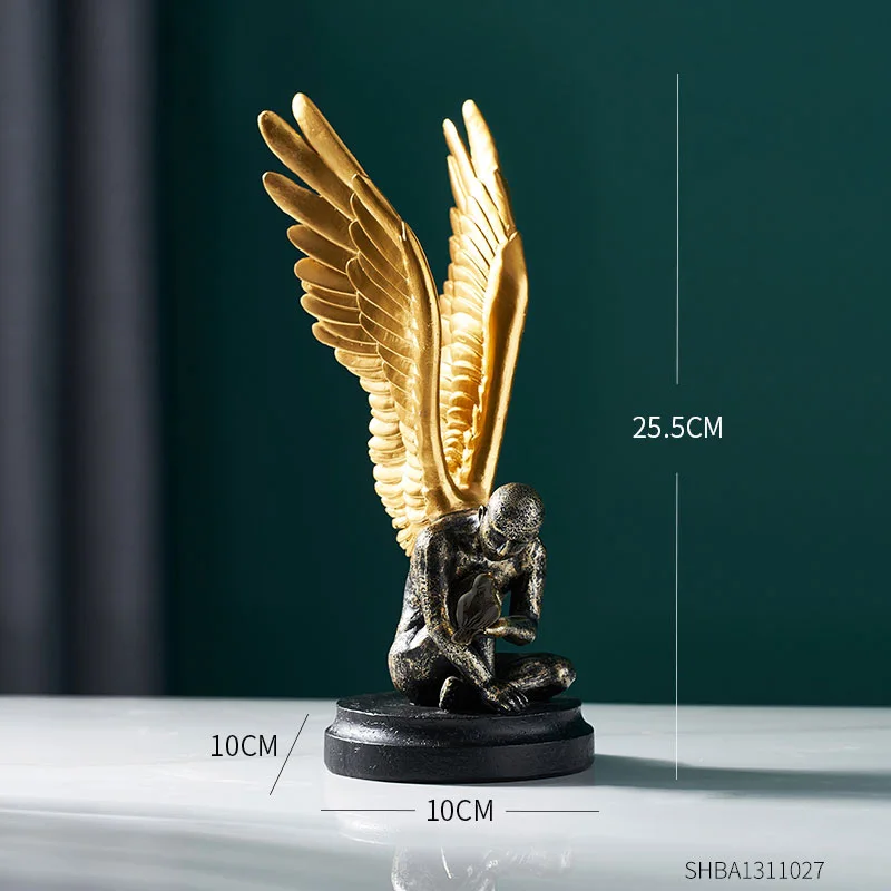 

Home Decor Abstract Angel Sculpture Resin Modern Art Statue Home Living Room Decoration Office Desk Accessories Gifts Ornaments
