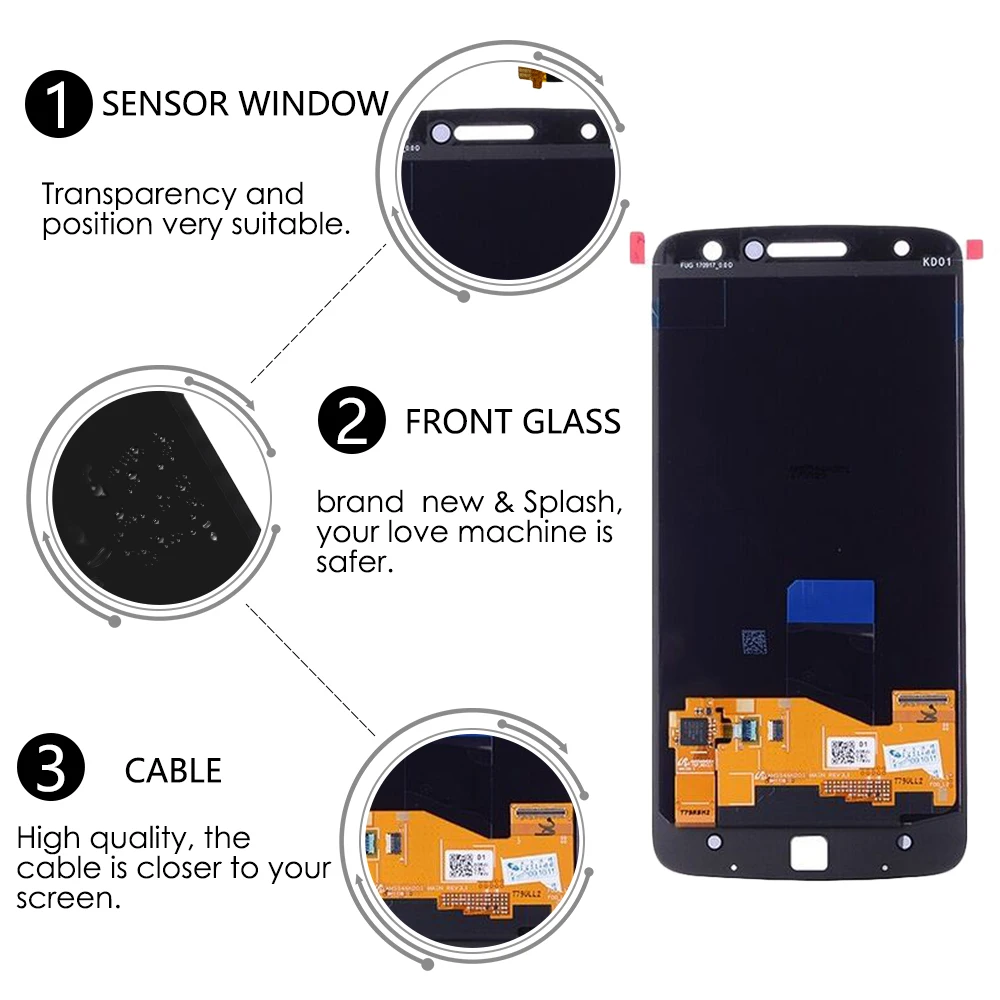 5," AMOLED для Motorola Moto Z Droid lcd сенсорный экран дигитайзер Рамка XT1650 XT1650-03 ЖК для MOTO Z Droid дисплей
