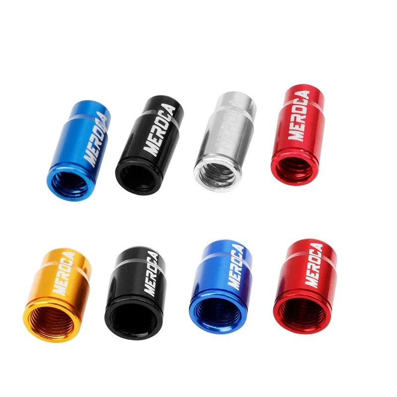

2 Pcs MEROCA Lightweight Aluminum Alloy Mountain Bike Tire Valve Cap Iamok Road Bicycle Schrader / Presta Valves Dust Cover