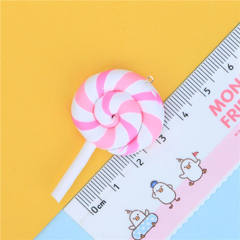 10 шт. милые Подвески в виде леденцов из смолы для украшения ручной работы