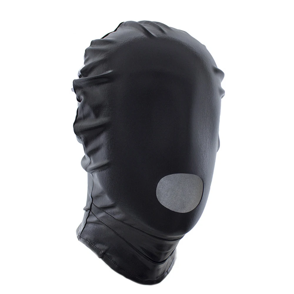 Женская маска-капюшон с открытым ртом черные эротические игрушки сексуальная