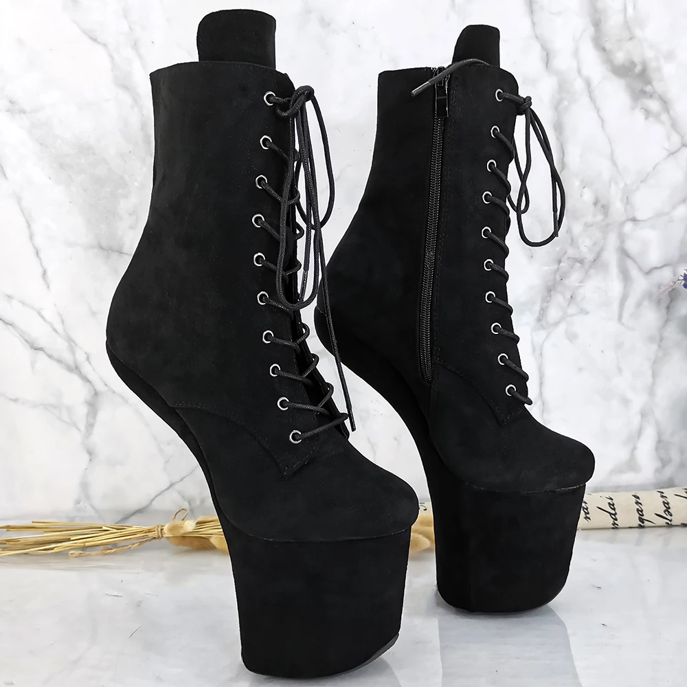 Leecabe/Замшевые ботильоны на высокой платформе Пикантная экзотическая обувь для