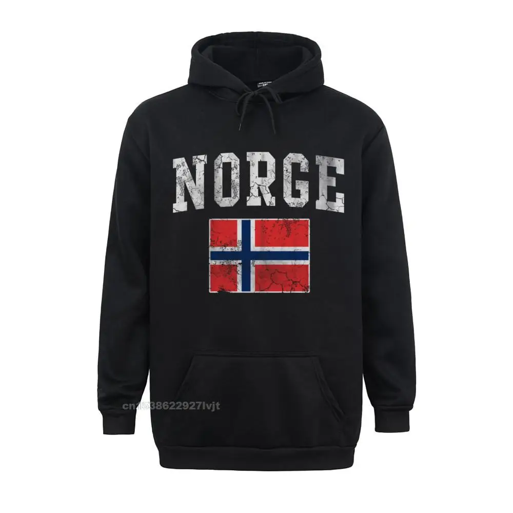 Vintage Norge Flag Of Norway Norwegian Long Sleeve Shirt Family Cotton Men Long Sleeve Custom High Quality Hoodies S