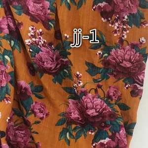 JJ-1 Тонкая летняя рубашка, материал: Цветочный лен, хлопок, креп, ткань 100*145 см - Цвет: JJ-1