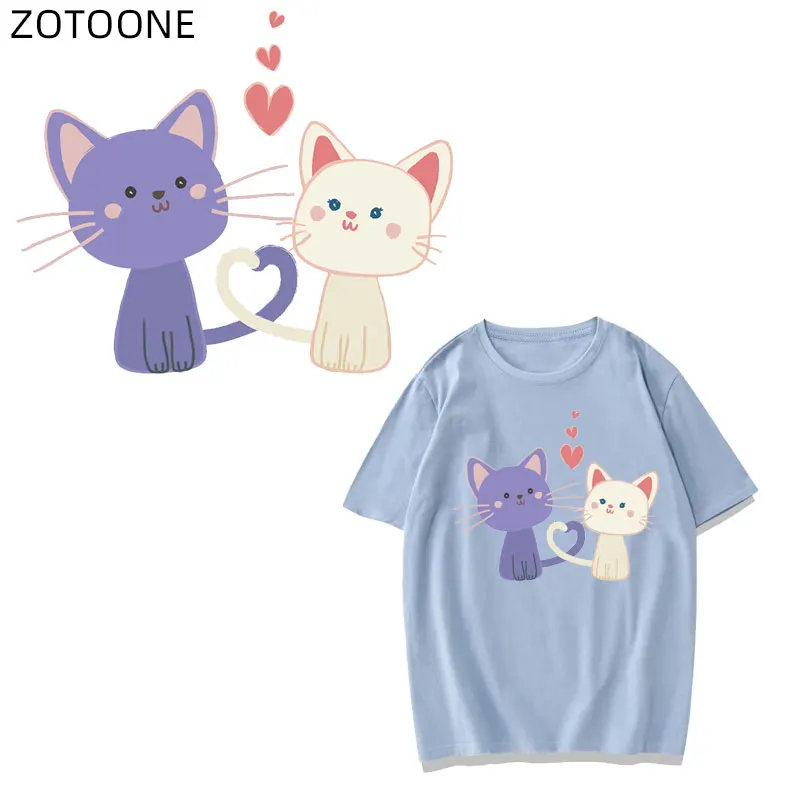 ZOTOONE гладить на пару Cat нашивки Кролик для одежды с милыми животными патч наклейки