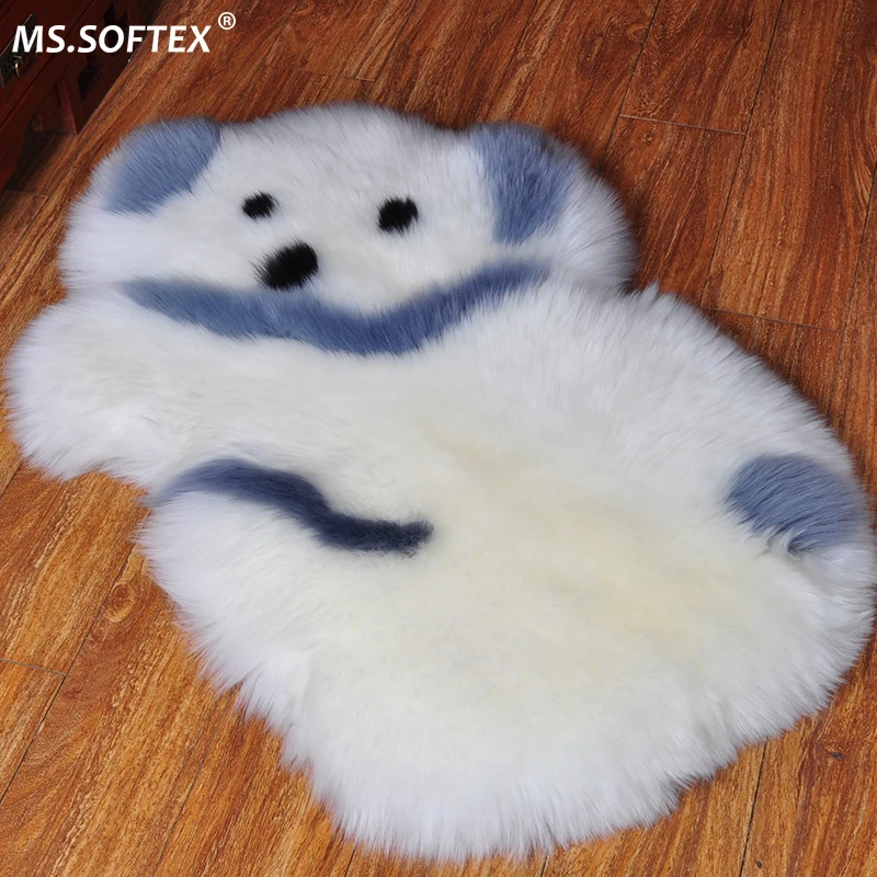 MS.Softex Искусственная овчина плюшевые меховые подушки для сиденья Мультяшные