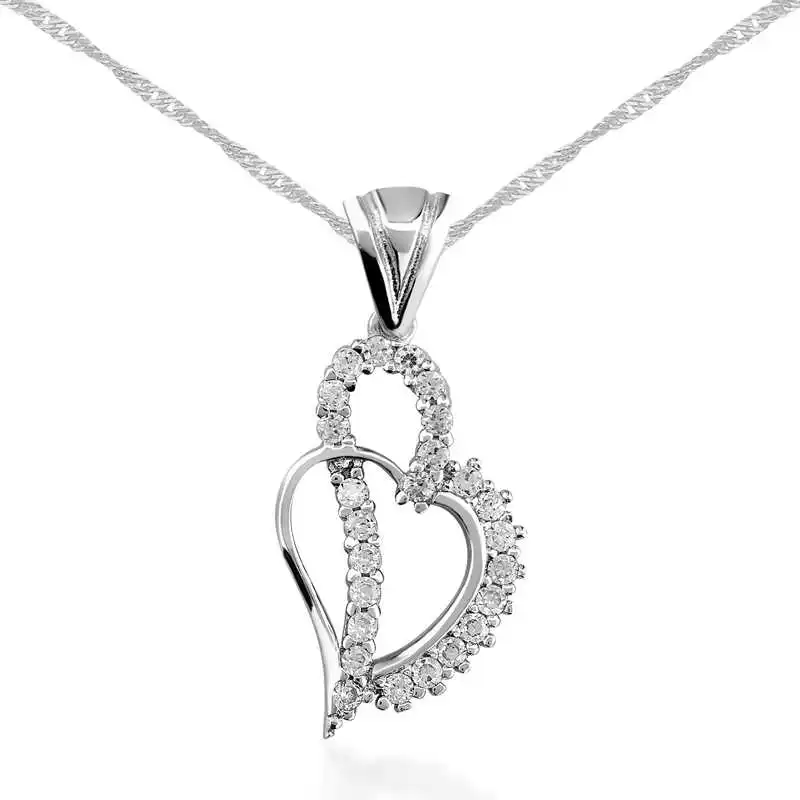 

Silverlina Sterling Silver Heart Women Necklace