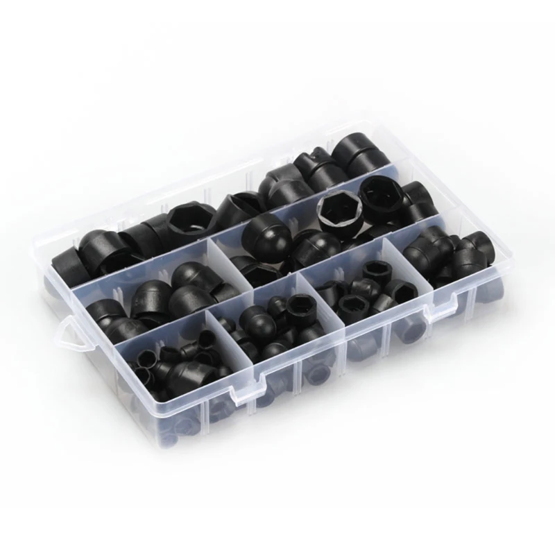 

145 шт. M4/M5/M6/M8/M10/M12 резиновый шестигранный болт, резиновая гайка, купольная Защитная крышка