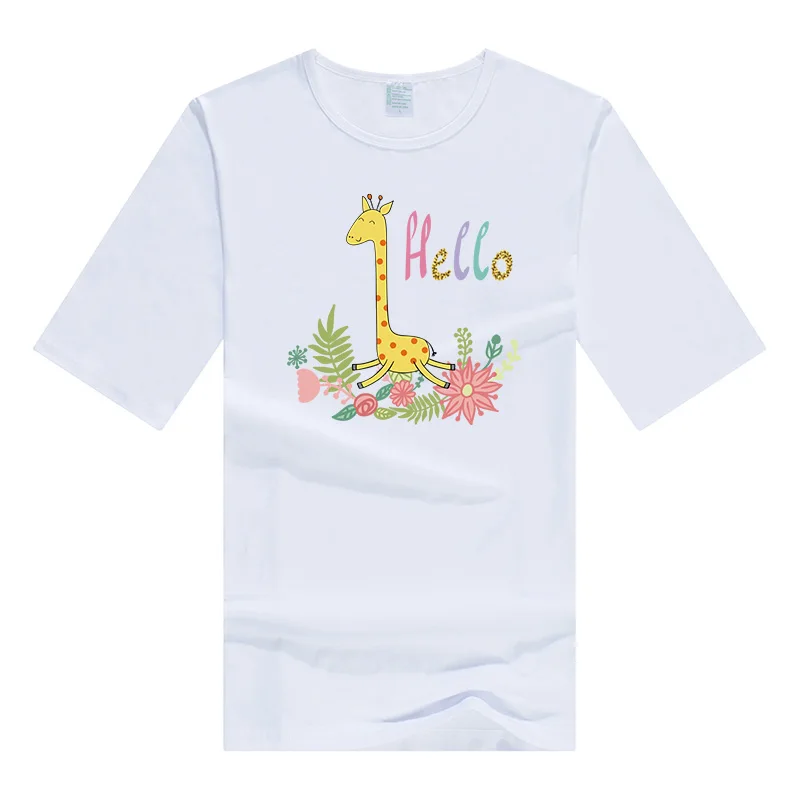 Парные белые футболки женские на заказ с принтом свой собственный дизайн размера