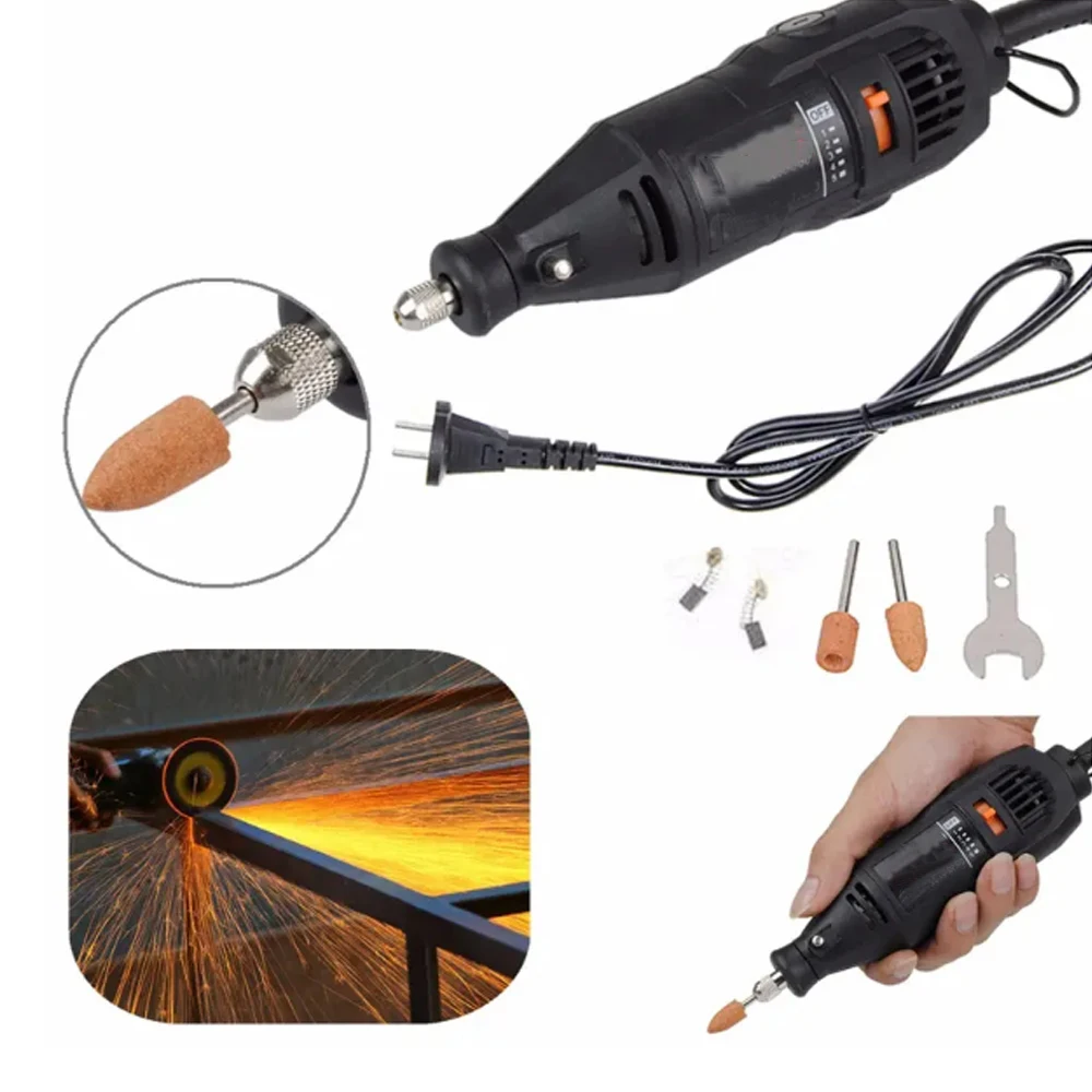 

WENXING 220V 130W 5-Регулировка скорости электрический шлифовальный станок полировки Rotary Tool Set гравировальный станок DIY электрические инструменты