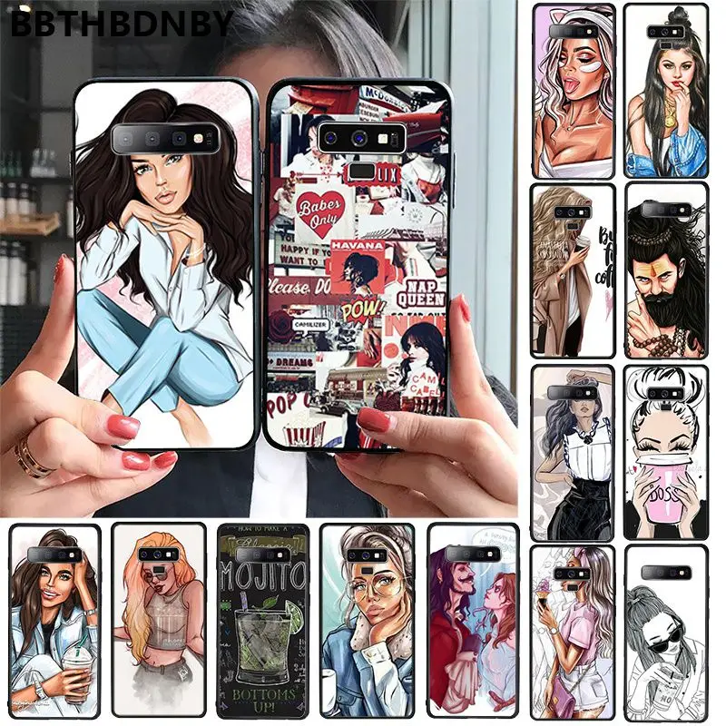 Чехол для телефона красивый ТПУ Мягкий силиконовый чехол samsung S9 plus S6 edge S7 S8 S10