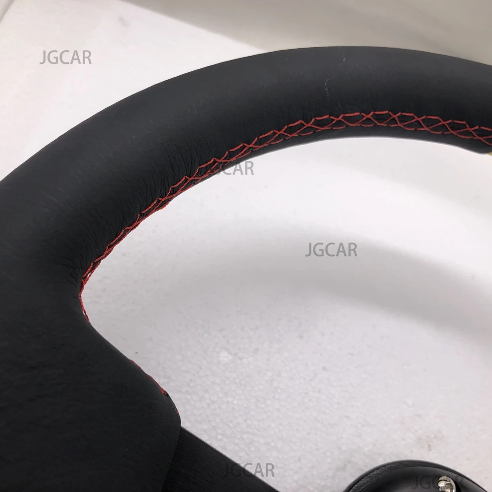 JDM 14 дюймов 350 мм Глубокая тарелка из натуральной кожи ралли тюнинг гоночное