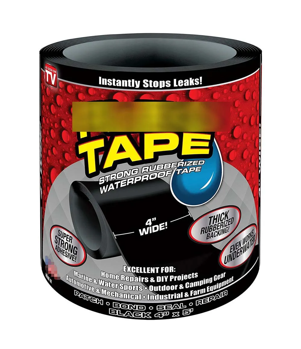 1.52m Super Strong Fiber Waterproof Tape Stop Leak Seal Repair Tape Performance Self Tape Fiberfix Adhesive Tape PE tube PVC etc