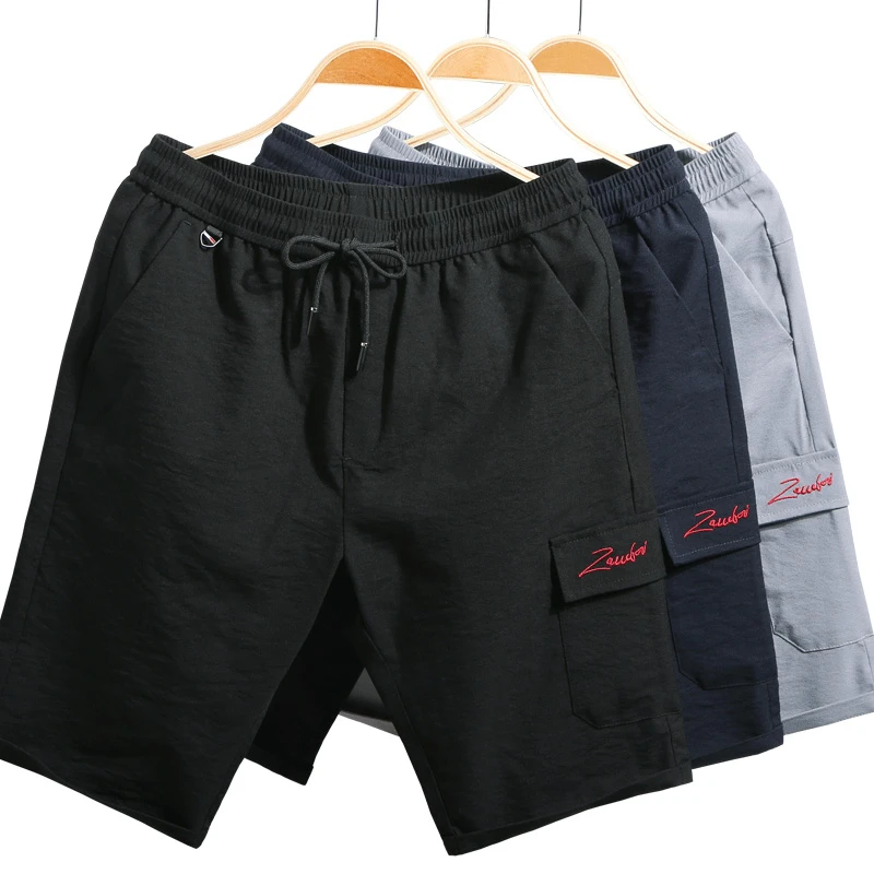 Новые летние шорты мужские бермуды дышащие хлопковые однотонные повседневные