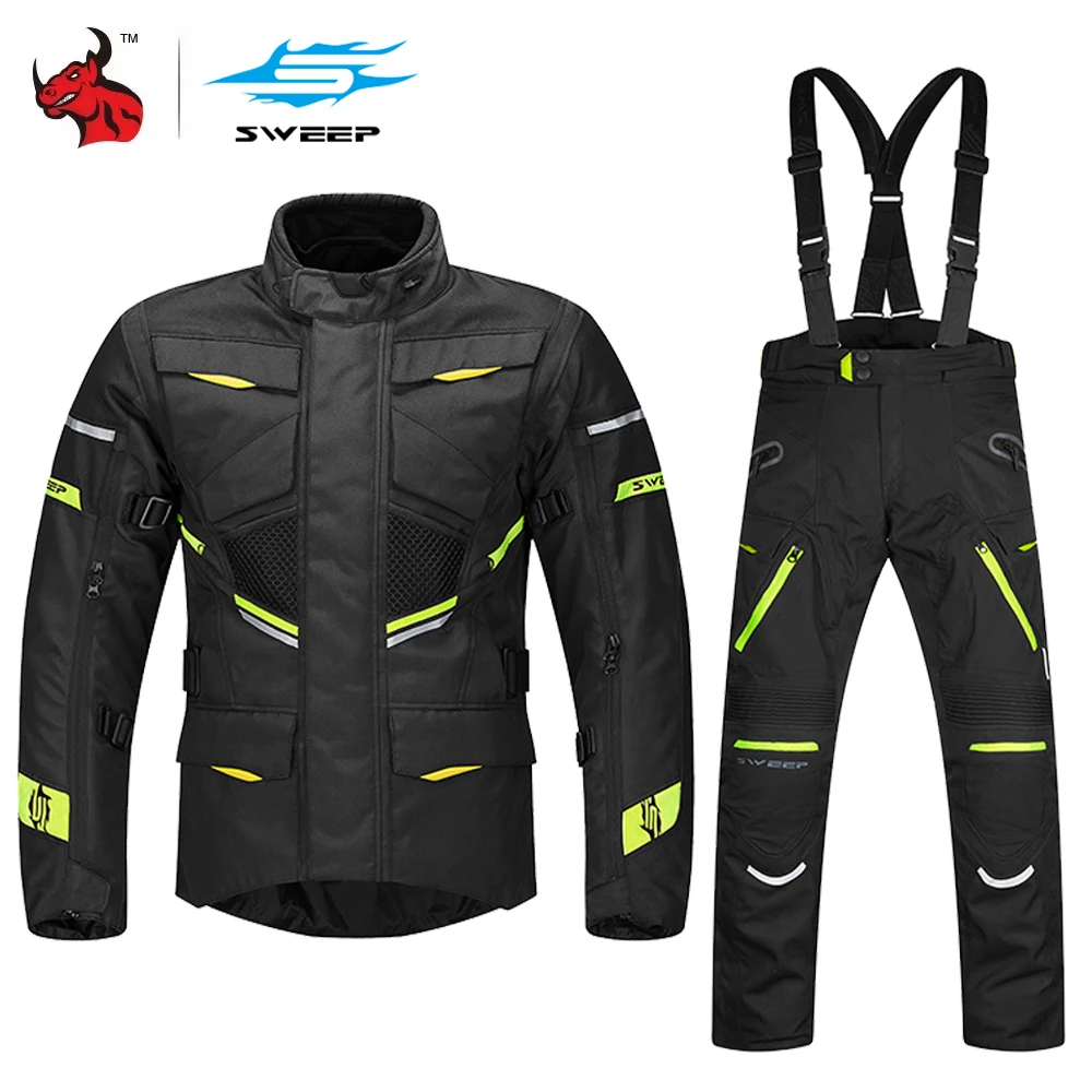 SWEEP Winter Motocross Jacket Waterproof Motorcycle Jacket Men Motorcycle Rally Suit Moto Protection Jacket Cold Protection