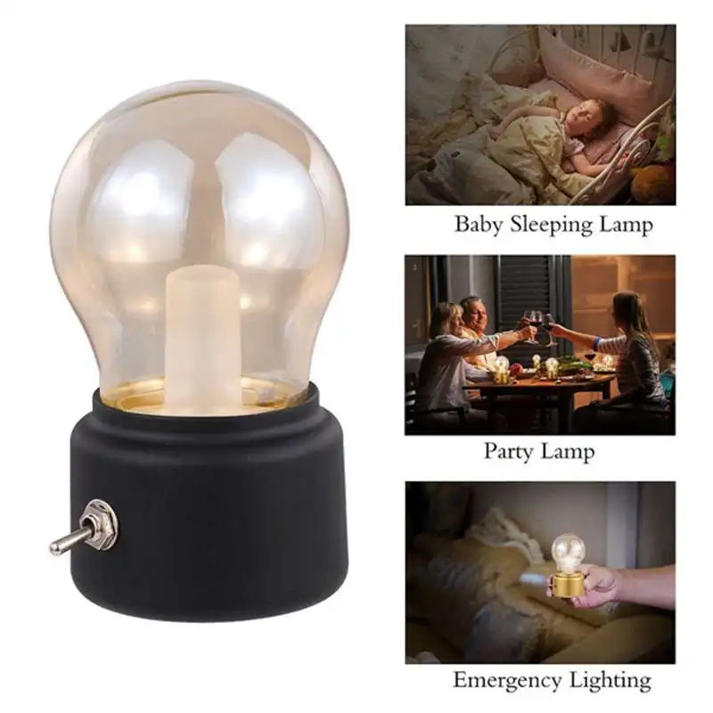 Светодиодный светильник в стиле ретро перезаряжаемый Ночной настольный