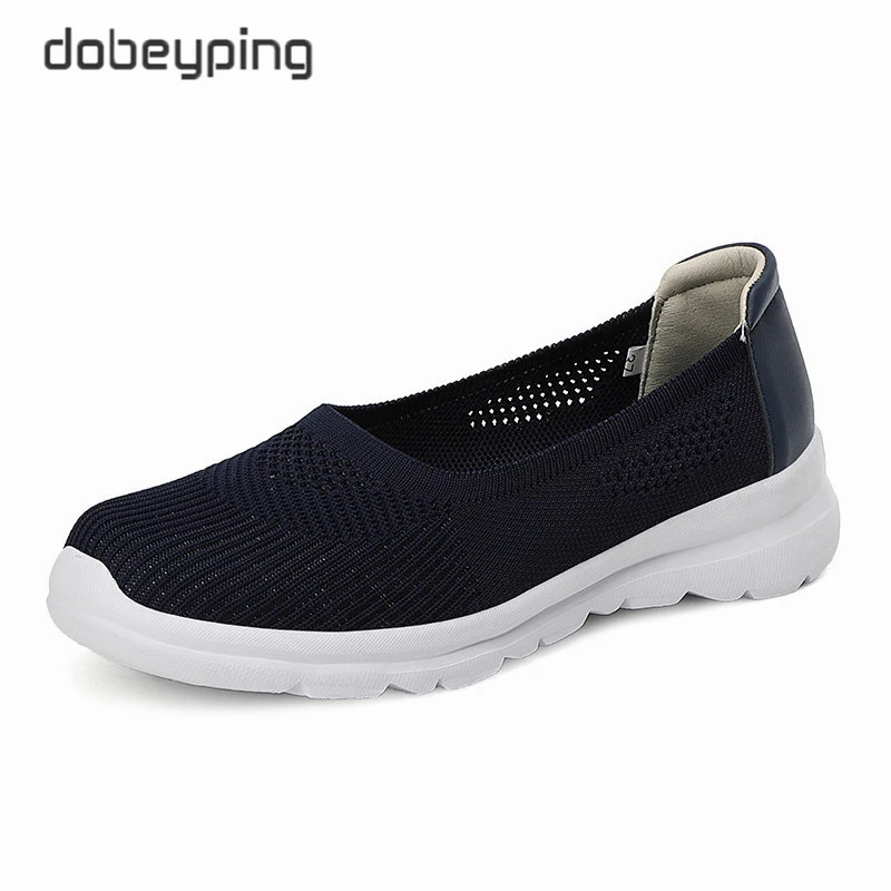New Spring Autumn Women Shoes Breathable Mesh Woman Sneakers Soft Ballet Flats Ladies Slip On Female Loafers Mother Walking Shoe