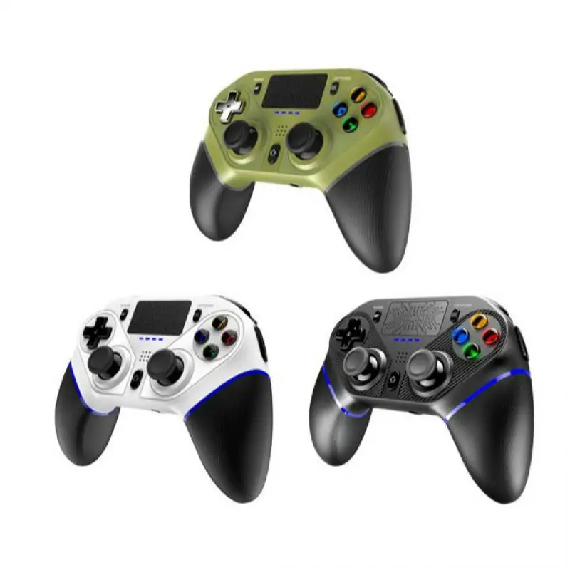 BT Gamepad for PS4/P3 Supports PC/android Ios Gamepad with Vibration Programming Function with Led Color Breathing Light