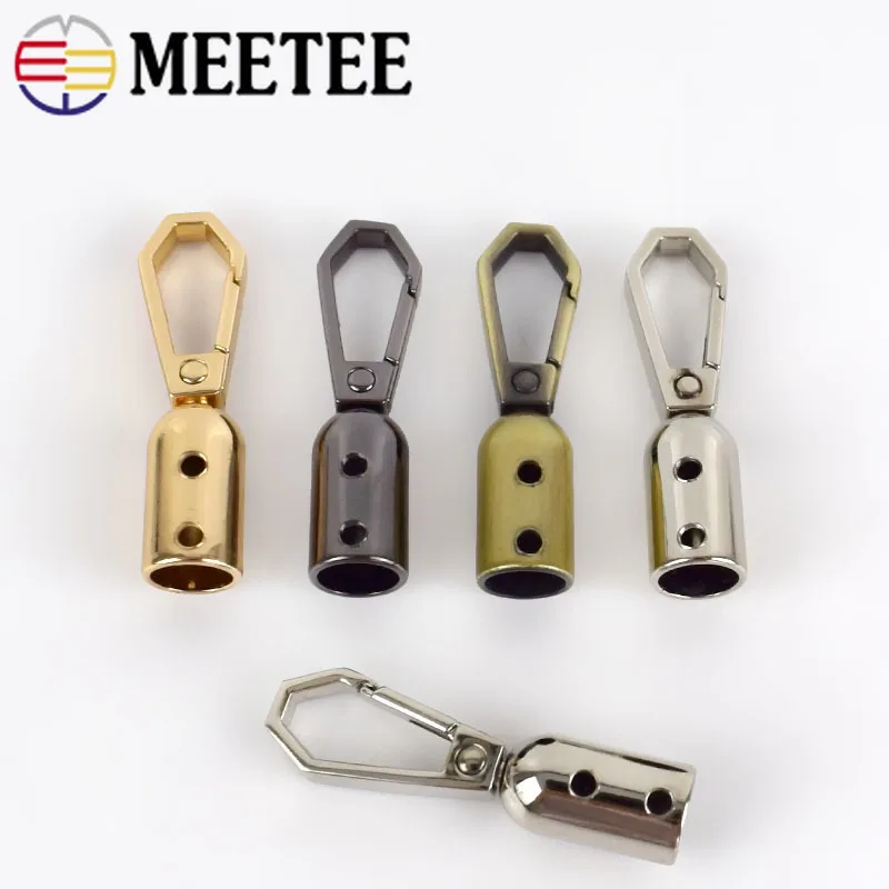 

4/10pcs 8.6x46mm Handbag Tassel Clasp Hook Connector Bag Hanger Metal Buckle Bags Strap Stopper Cord Lock DIY Hardware Accessory
