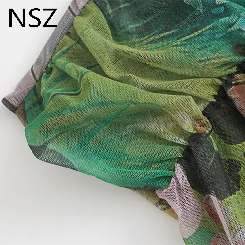 Женский сетчатый укороченный топ NSZ с животным принтом привлекательная