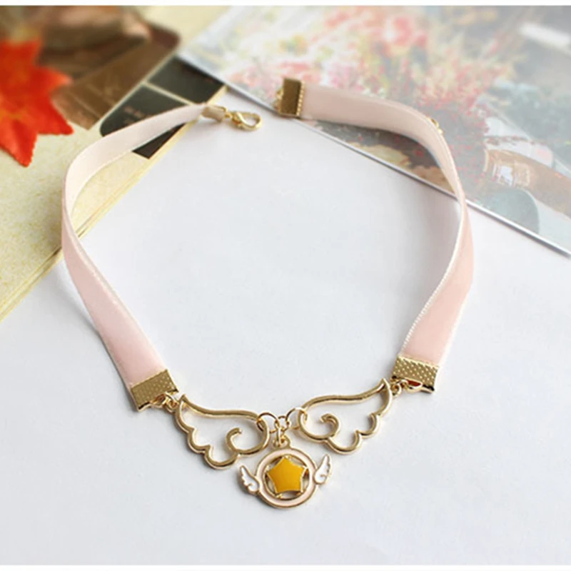 Новые трендовые Милые ожерелья красное сердце звезда цветущая вишня колье