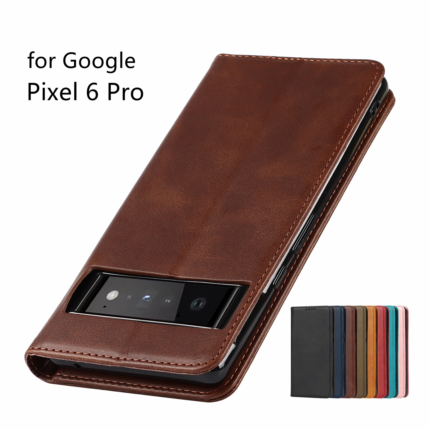

Leather case for Google Pixel 6 Pro 6.71" card holder Holster Magnetic attraction Flip Cover Case for Google Pixel6 Pixel 6 6.4"