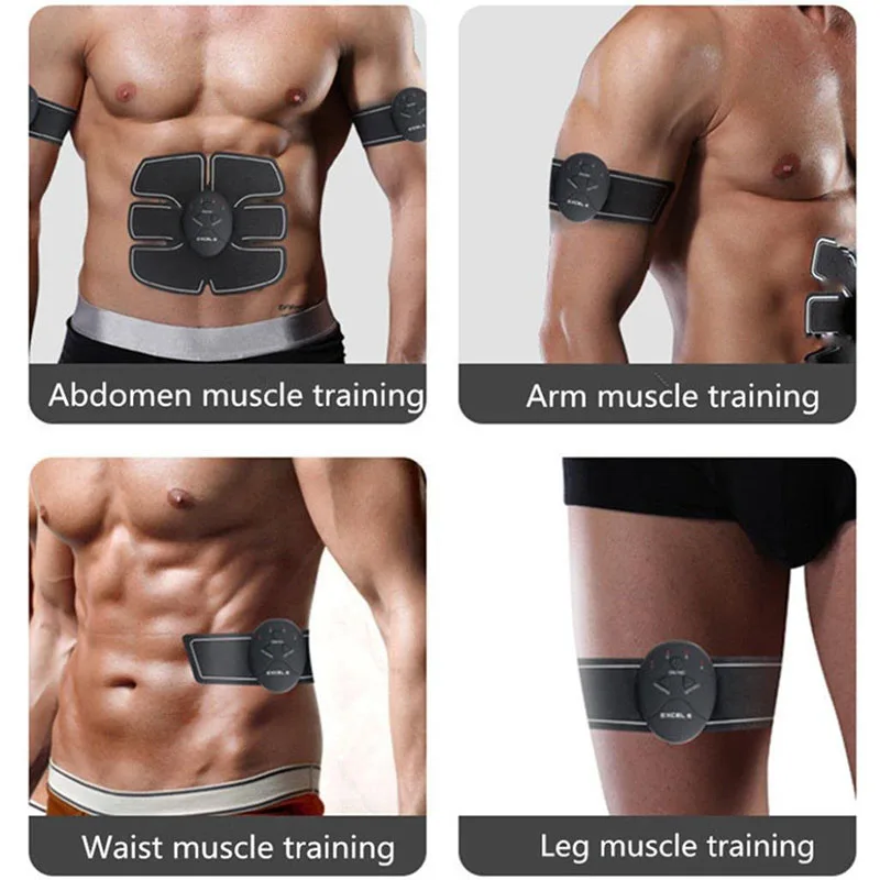 Rechargeable Wireless Muscle Stimulator Smart Fitness EMS Trainer gym Abdominal Arm Exerciser Body Slimming Massage 8 | Спорт и