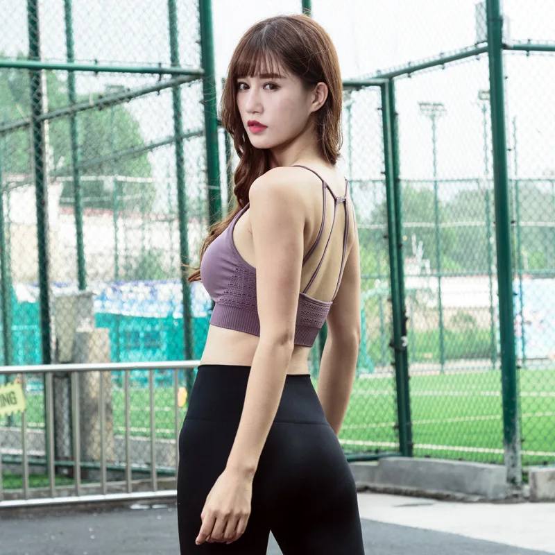 

Explosive hollow fashion quick-drying sports bra fitness beauty back shockproof yoga breathable vest underwear