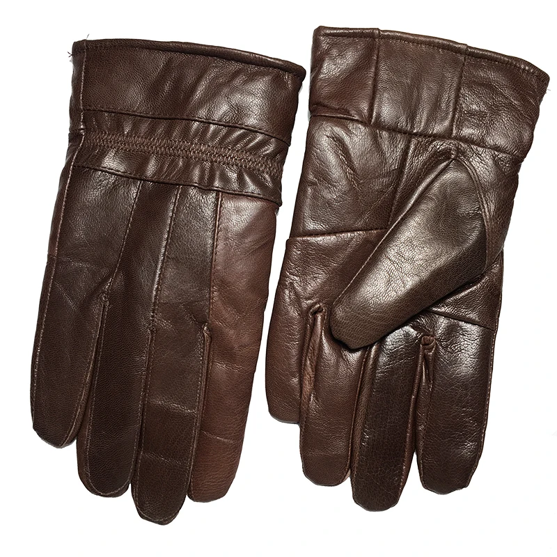 Мужские перчатки зима-осень 2021 мужские мотоциклетные черные из натуральной кожи
