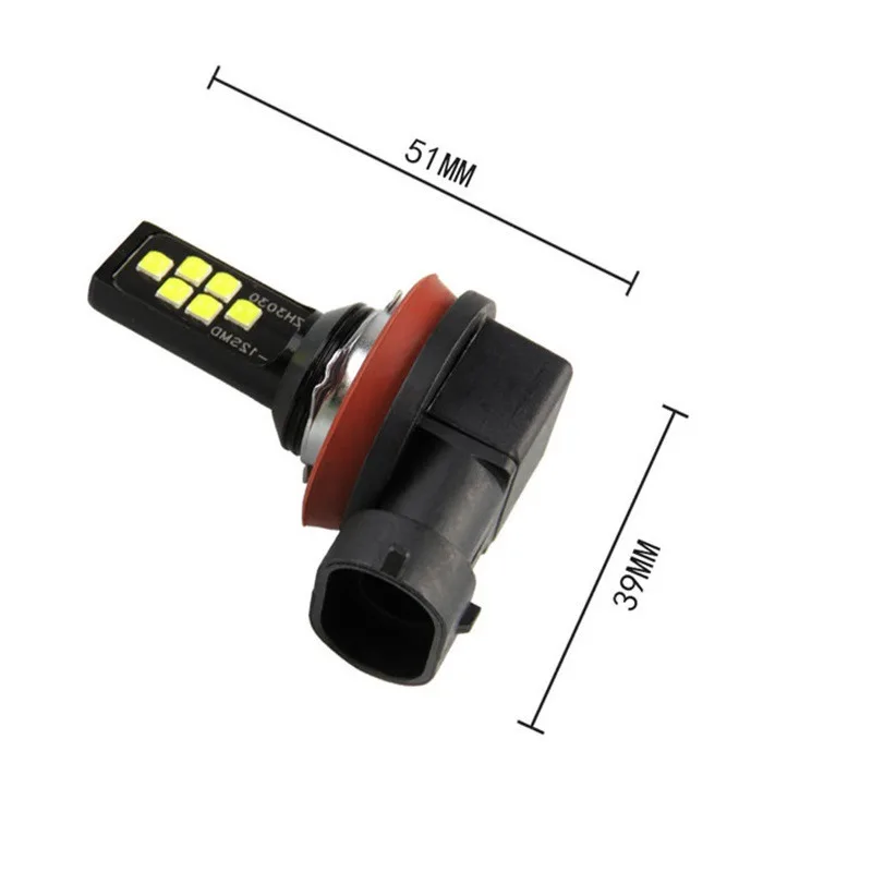 2шт H1 H3 H7 H11 9005 9006 HB3 HB4 светодиодный противотуманный светильник лампа DC12V 3030 SMD 6000K