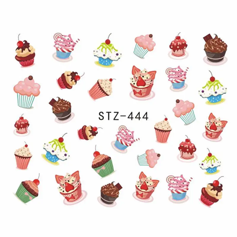 BearPaw 2 шт наклейки для ногтей Водные Наклейки забавные рисунки экспрессии телефон