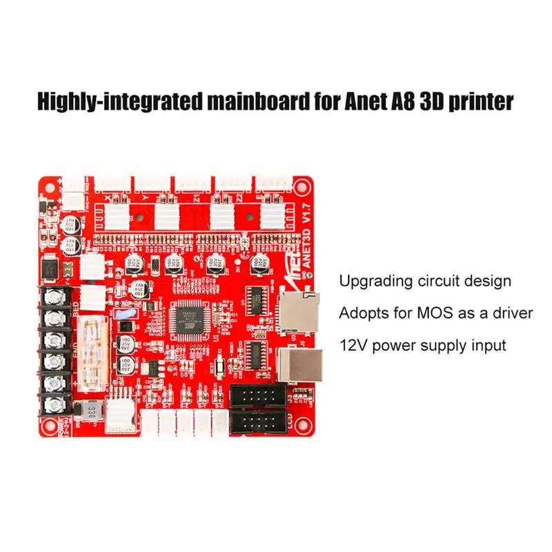 V1.7 материнская плата управления для Anet A8 Diy самостоятельная сборка 3D настольный