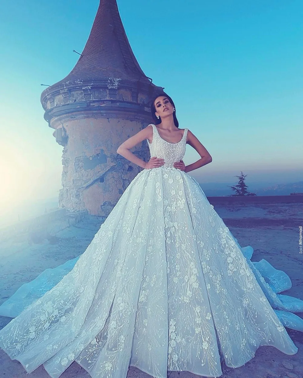 Vestido De Novia роскошное свадебное платье вышитое бисером сексуальное открытое сзади квадратный воротник свадебное платье полное кружевное платье невесты