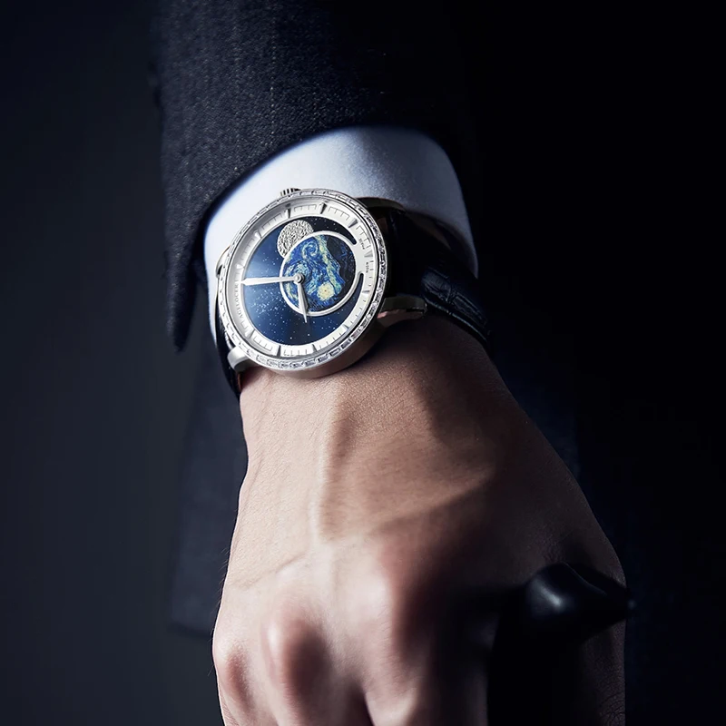 Мужские часы с сапфировым кристаллом AGELOCER 2020 Swiss New Luxury Moon phase автоматические