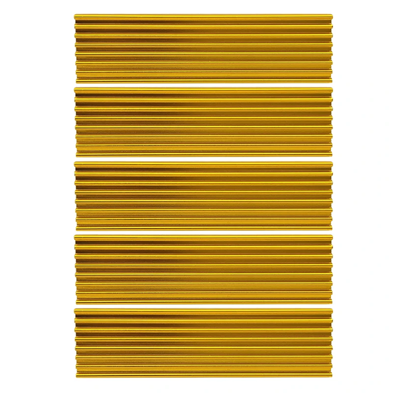 

5PCS M.2 Heatsink SSD Aluminum alloy Cooling Cooler Heatsink Thermal Pads for NGFF NVME PCIE 2280 SSD Hard Drive Disk Gold Color