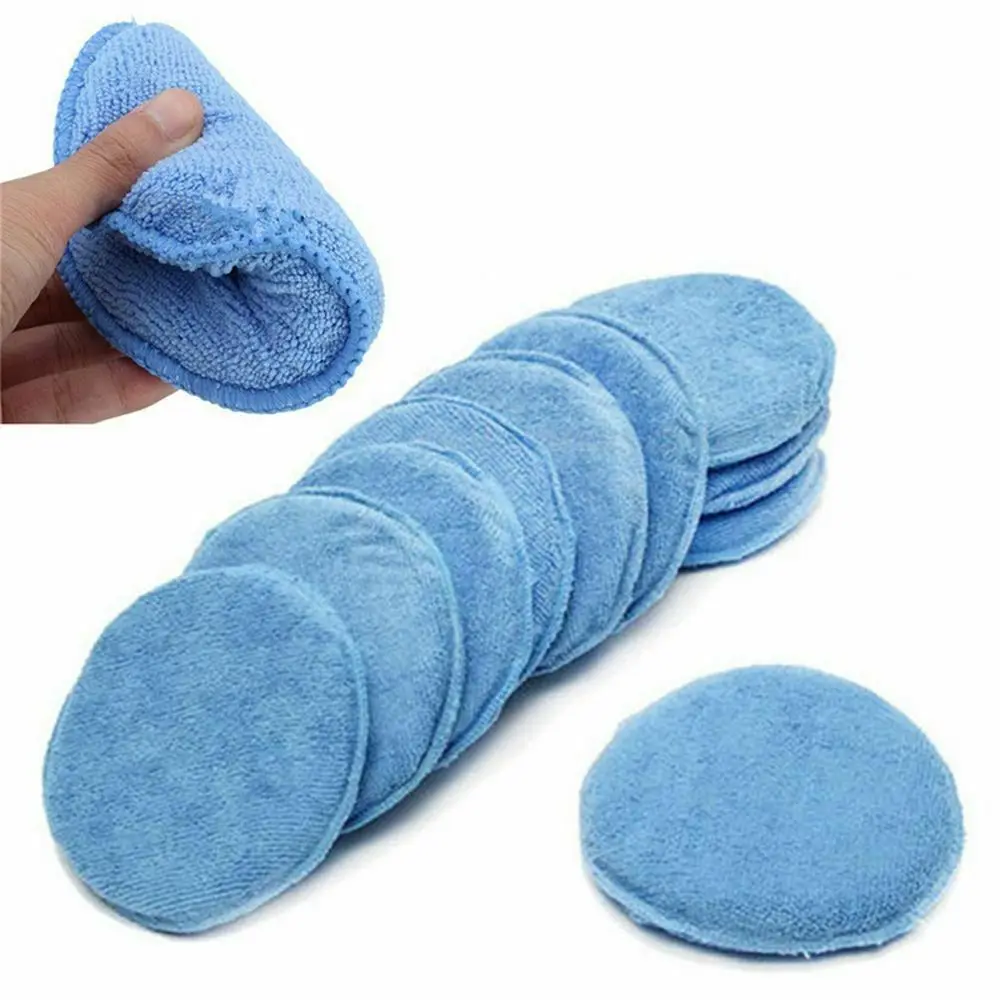 

10pcs Sponge Set Washing Polishing Microfiber Waxing 4.7 Inch Supplies