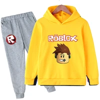 2021 new year boys cotton child tracksuit clothing sets children girls robloxing clothes kids o neck hoodieslong panits suits