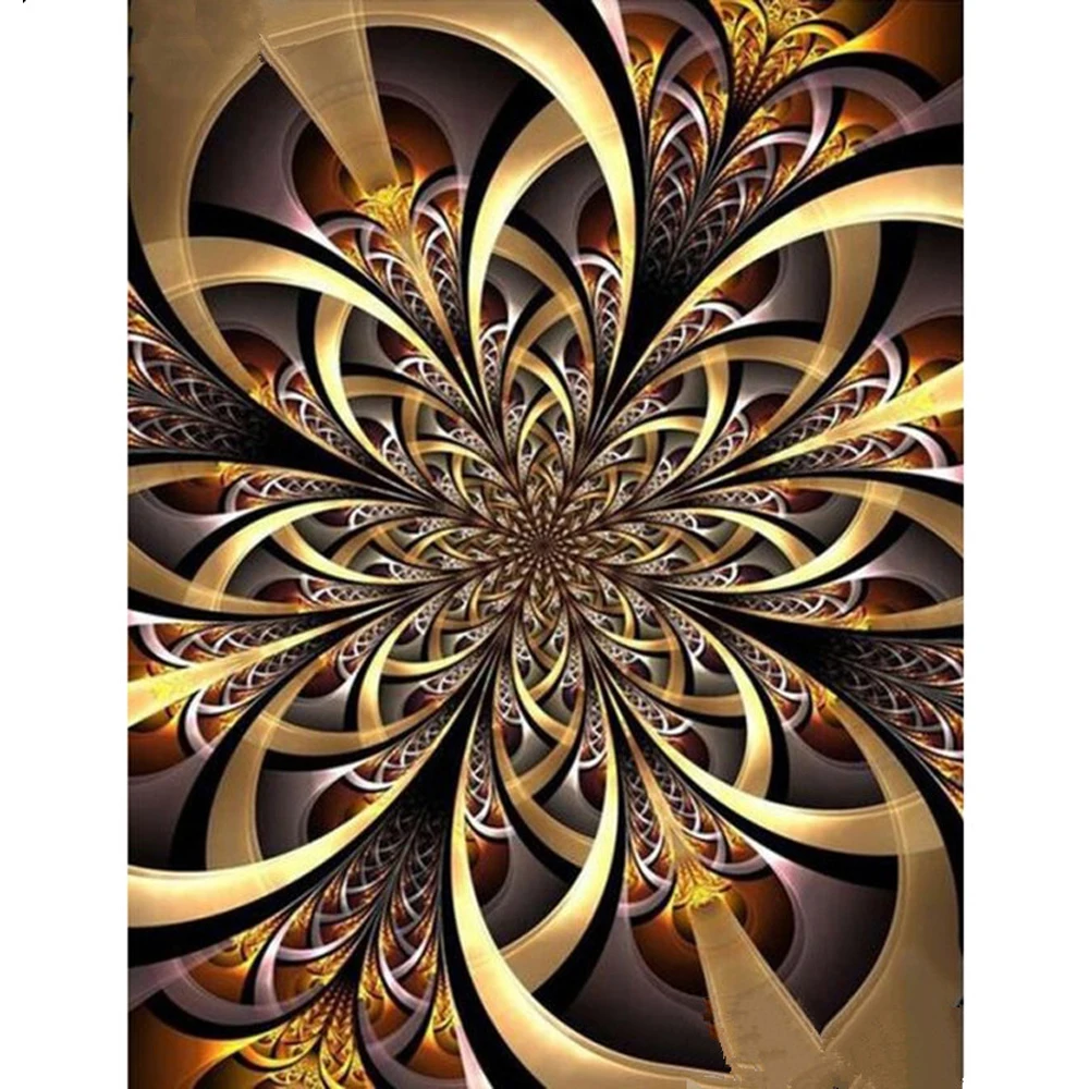 Полноразмерная/круглая 5D алмазная живопись мандала цветок стразы мозаика