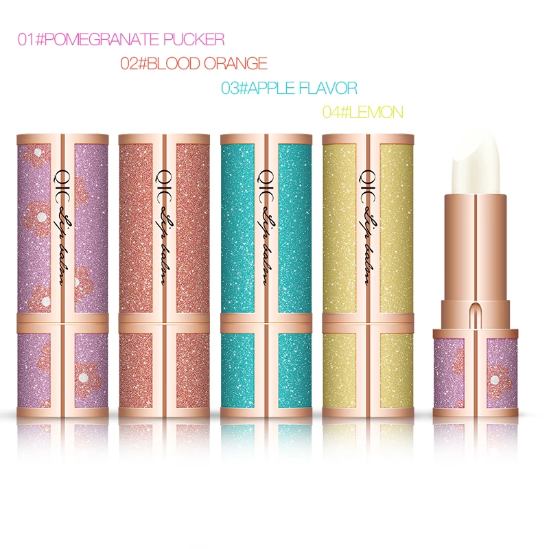 

QIC starry sky lip balm transparent color natural orange lemon apple taste long lasting waterproof moisturizing lipstick Q913