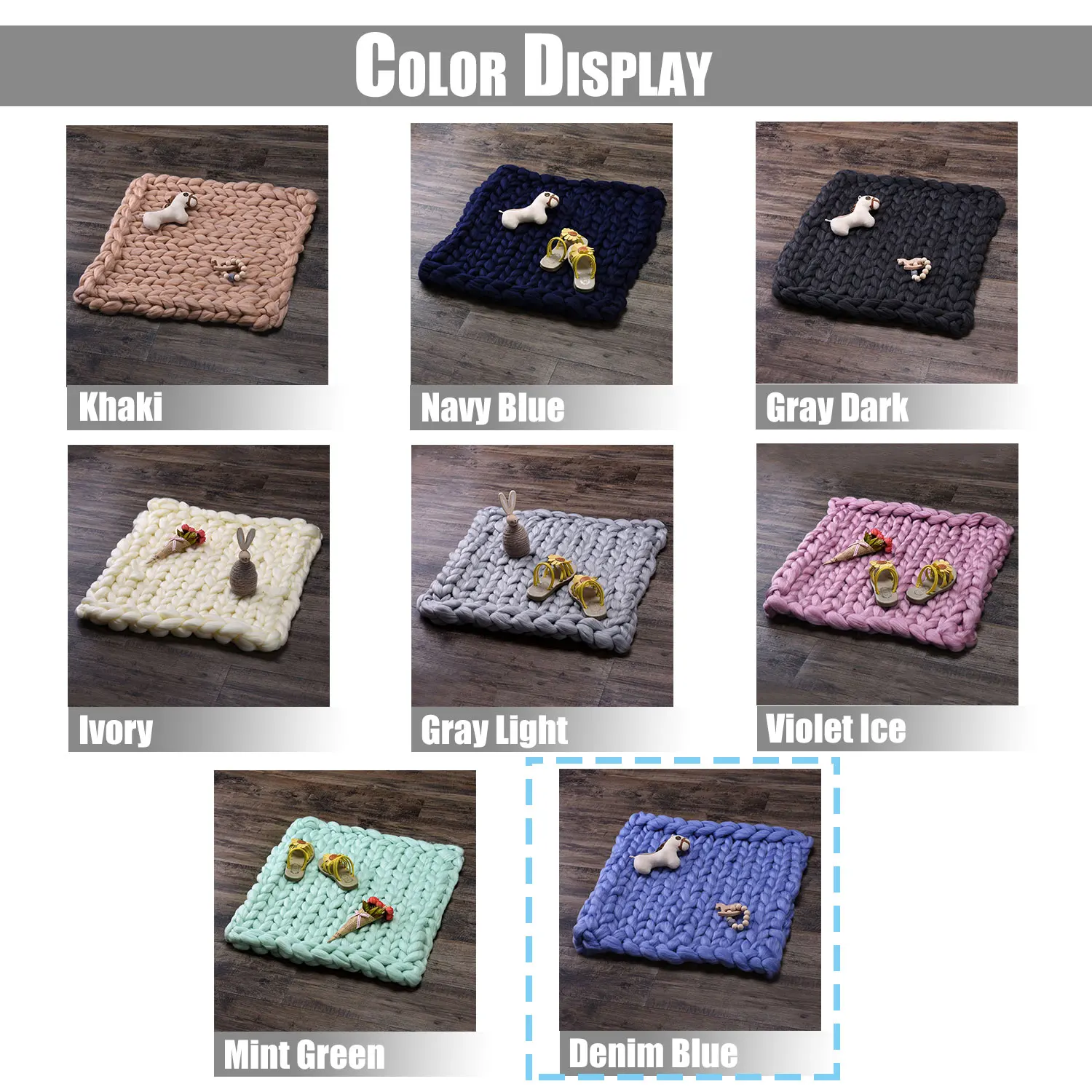 Warm Chunky Hand Knitted Blanket Thick Yarn Throw Arm Knit Sofa Bed Birthday Gift Home Decor D20 | Дом и сад