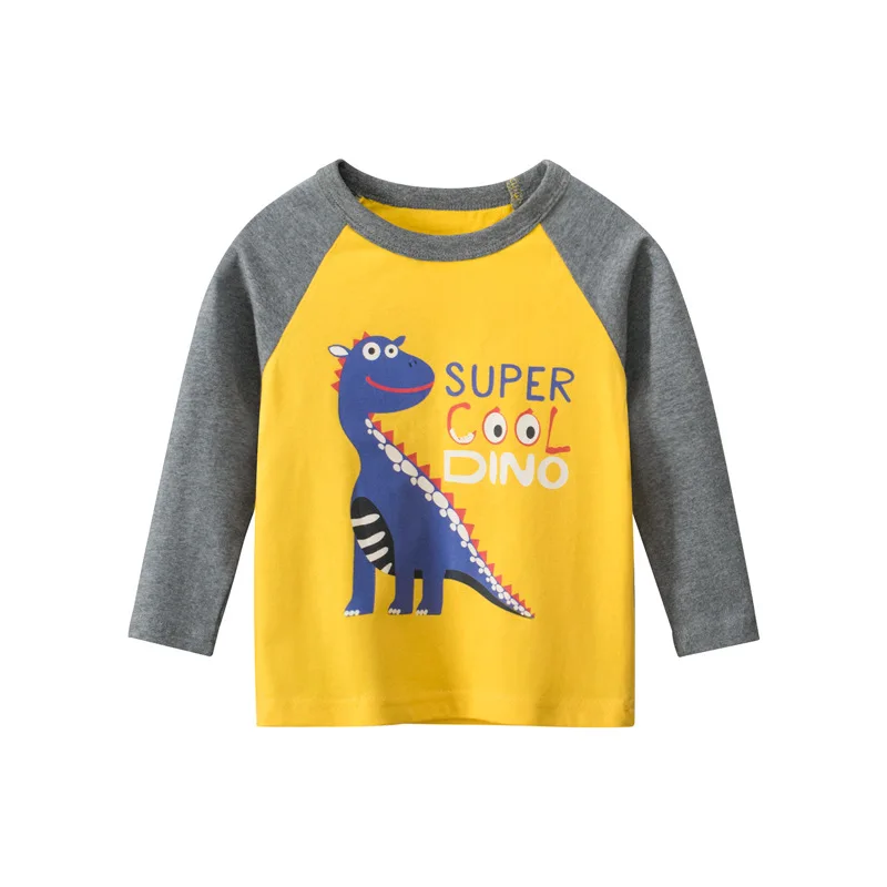 

T-Shirt Cartoon-Animals Baby Kids Girls Boys Children Tops Long Sleeves Cotton Tee Print Clothing Toddler Clothes Full 2-8 Years